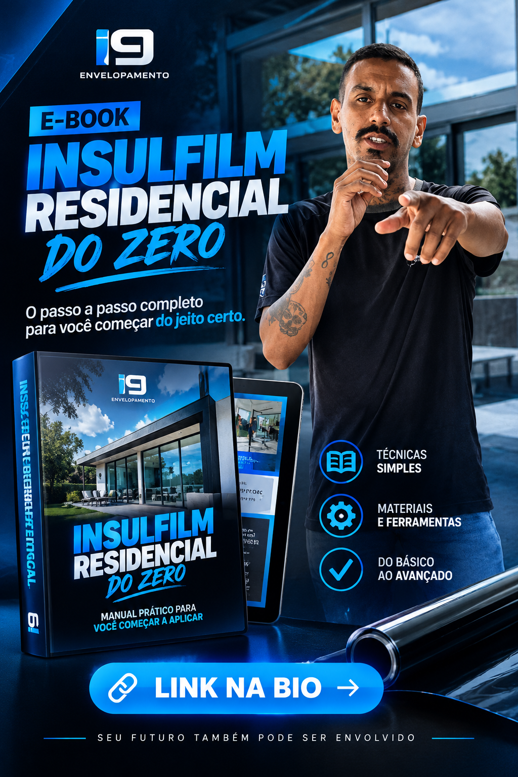 Criativo do e-book Insulfilm Residencial do Zero